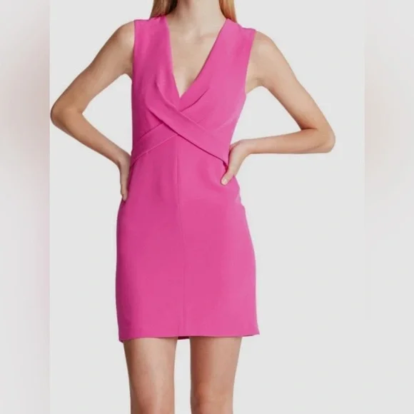 Halston Colette Crossover Mini Dress - Picture 2 of 10